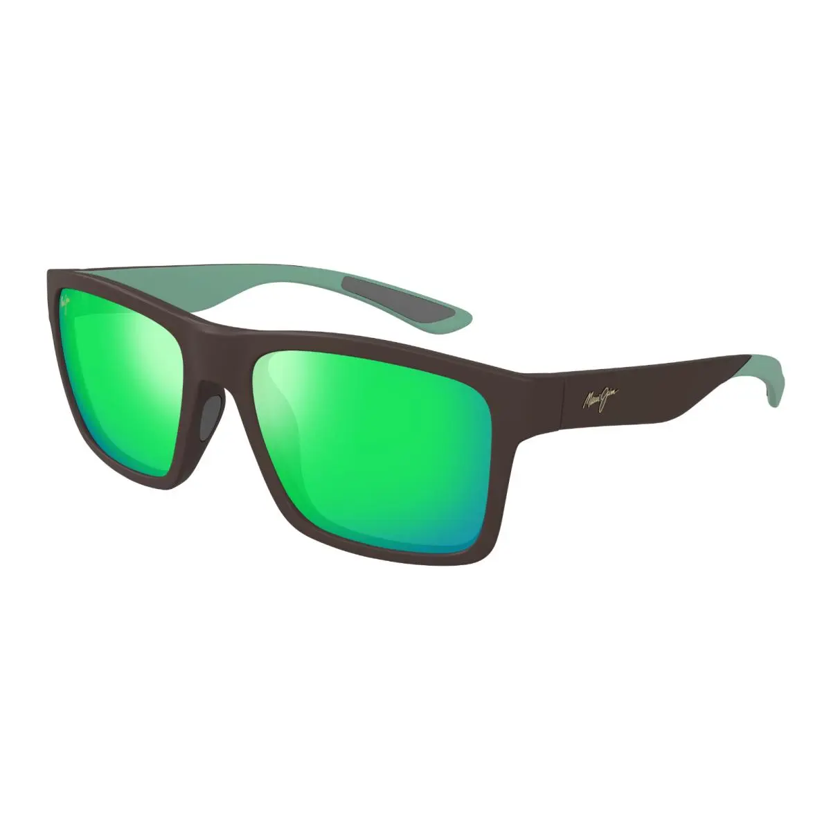 MJ897S-003 The Flats Sunglasses Brown W/mint Maui Green Polarized 57mm by Maui Jim
