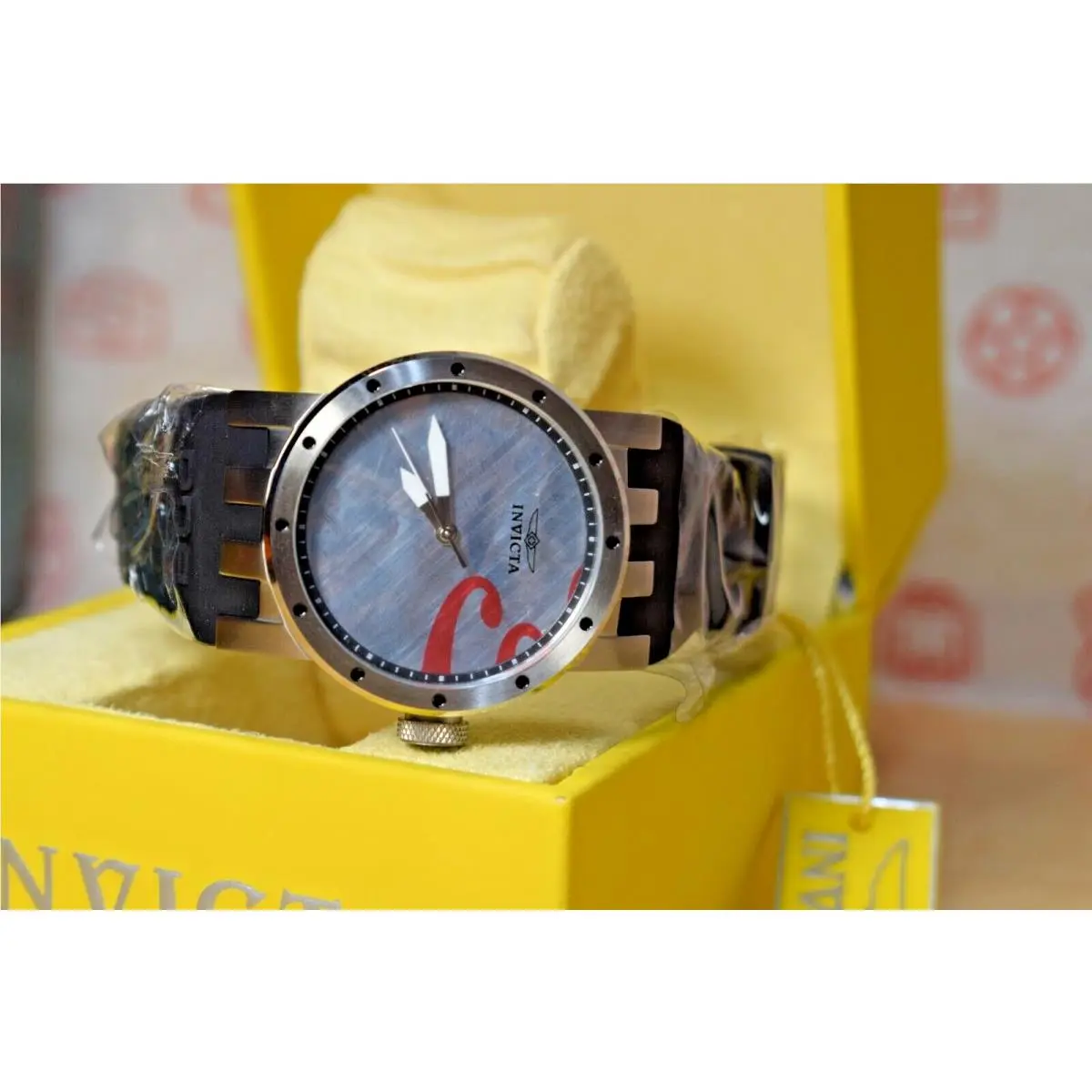 Women`s Dna Silicone Rubber Silver-tone Dial Watch - Model 10442 - C by Invicta