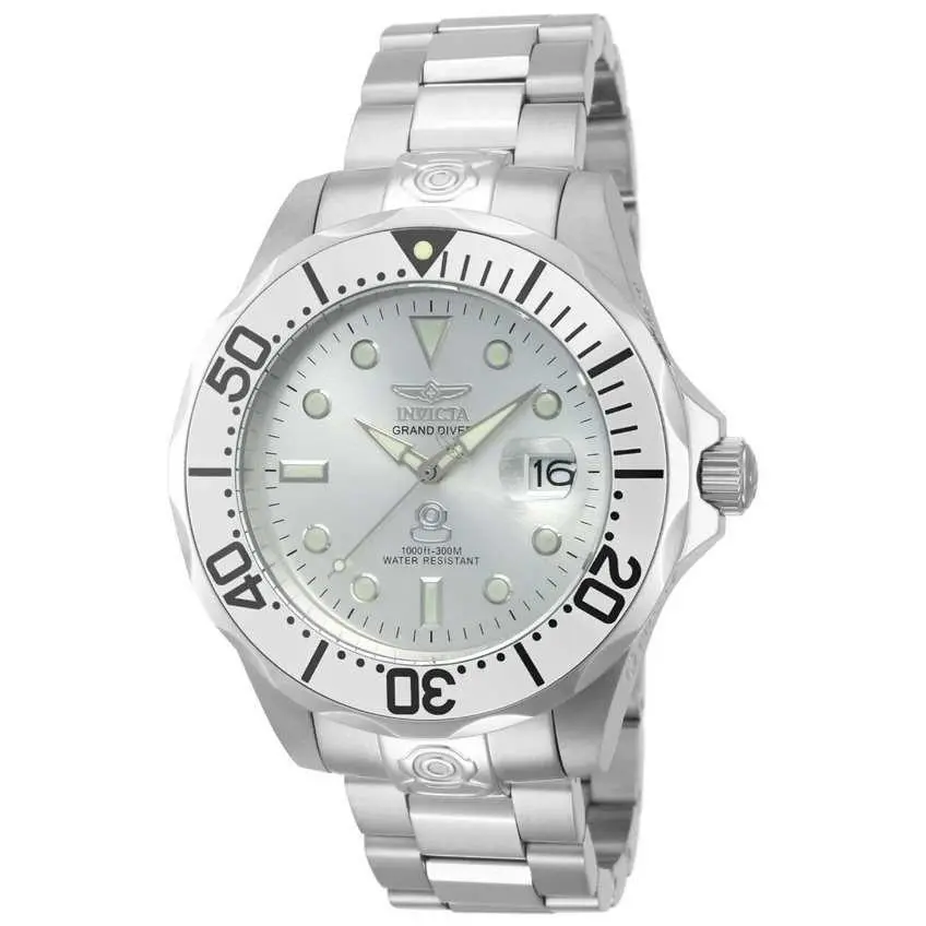 Grand Diver Deep Garrison Automatic Men`s Watch - 47mm. Steel 13937 by Invicta