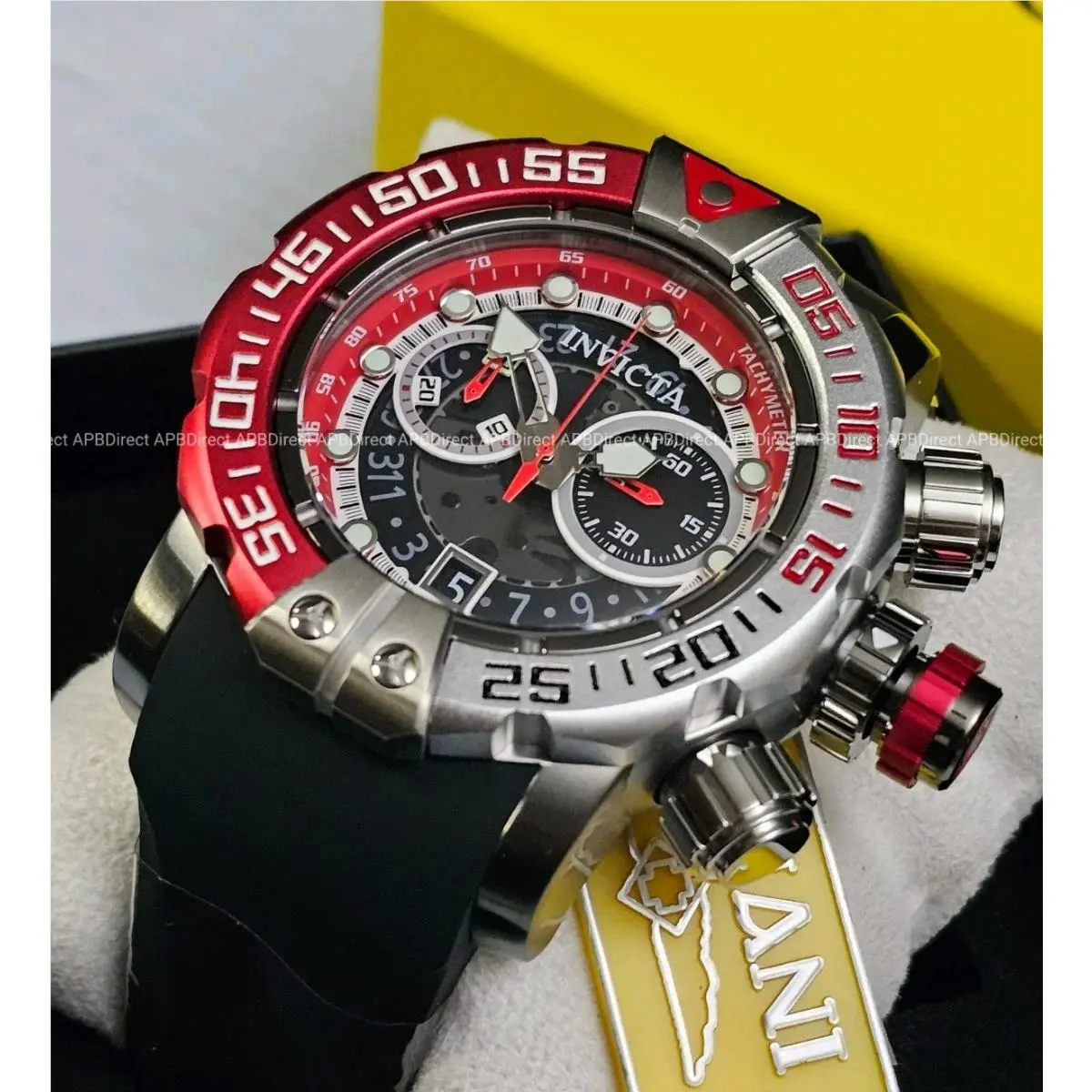 Invicta - Sea Hunter 57mm Next Gen Swiss Z50 Chrono Red Silver Mens Watch