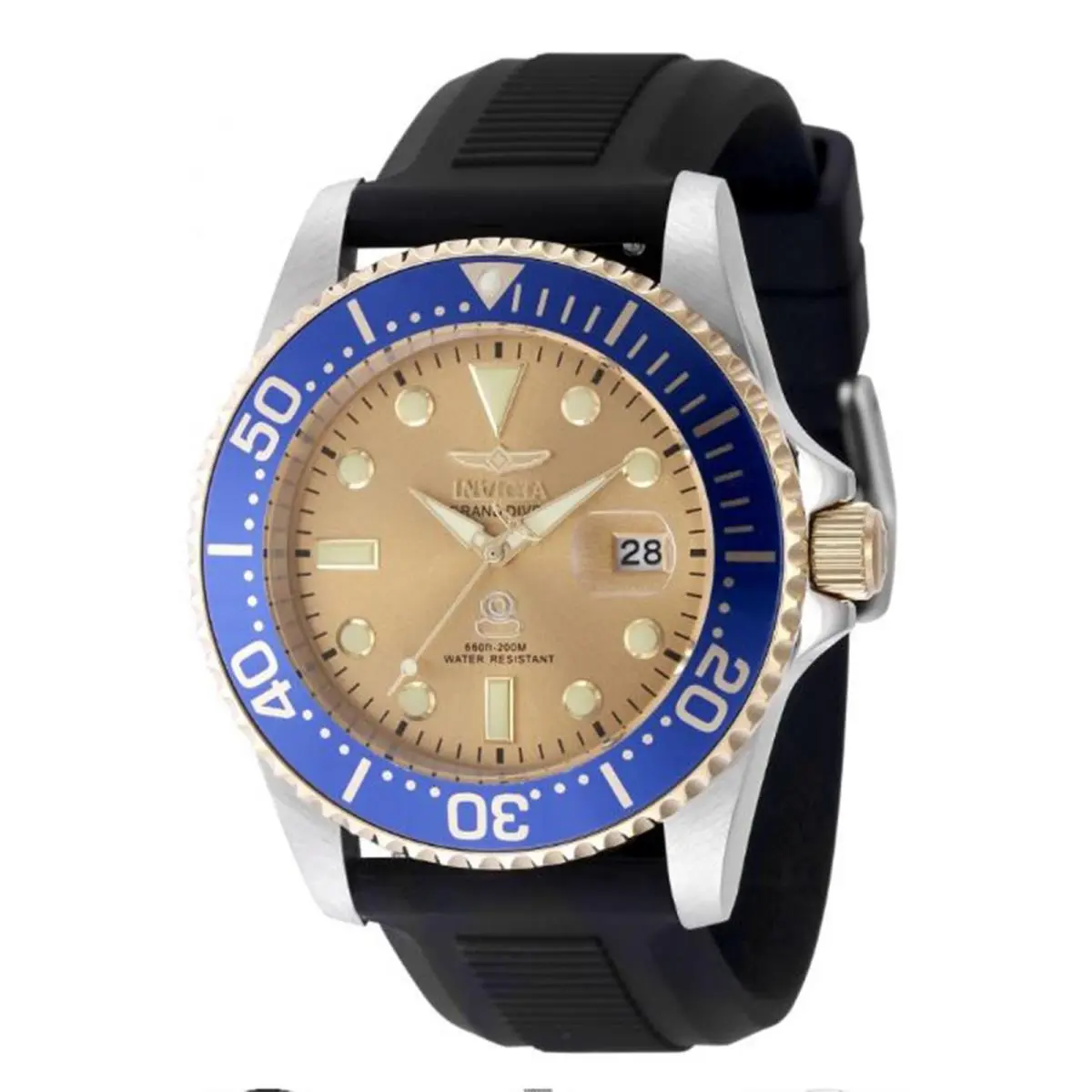 Invicta Men`s 48216 Pro Diver Quartz 3 Hand Gold Dial Watch