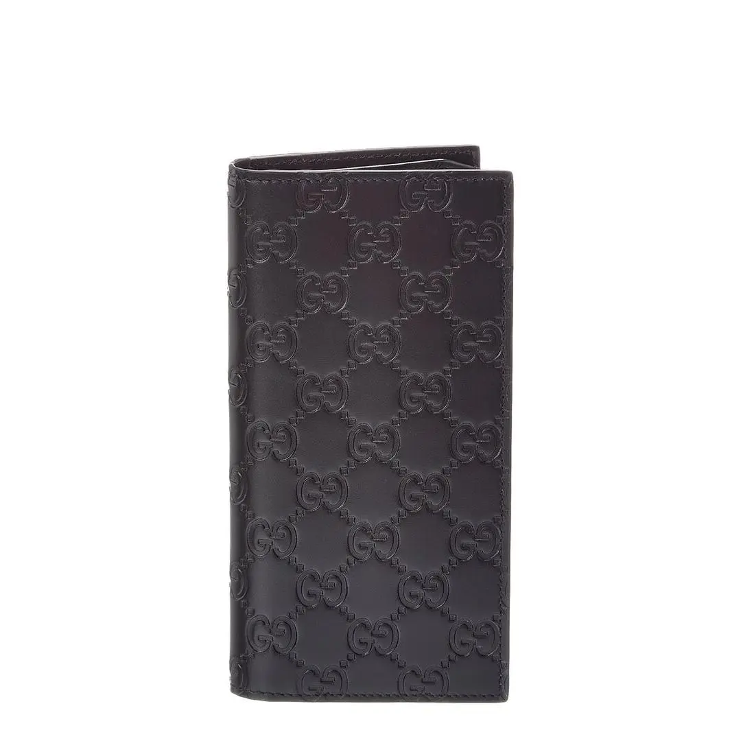 Leather Wallet Men`s Black Os by Gucci