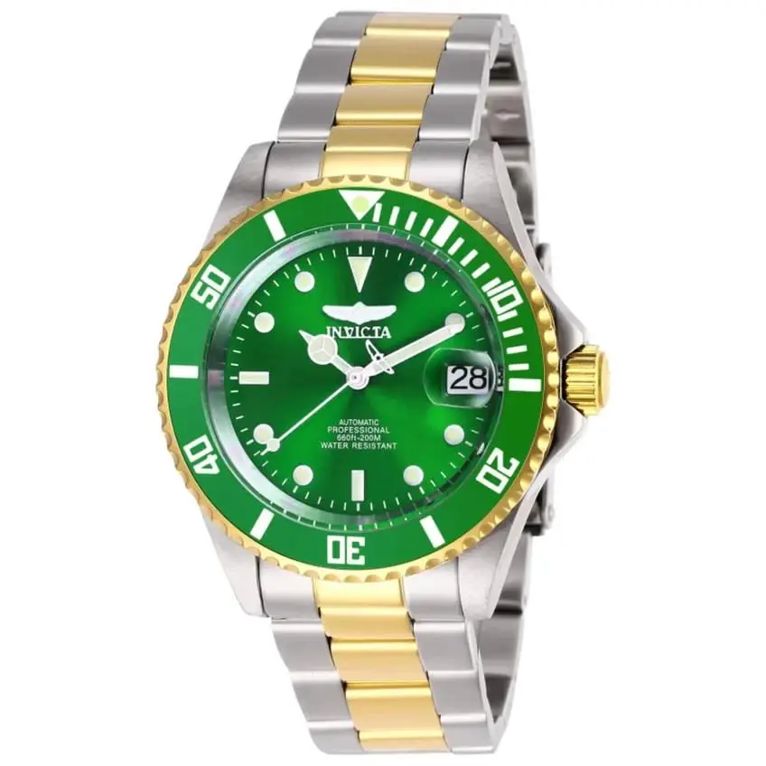 Pro Diver Men`s 40mm Automatic NH35A Watch Green/steel/gold 28661 by Invicta