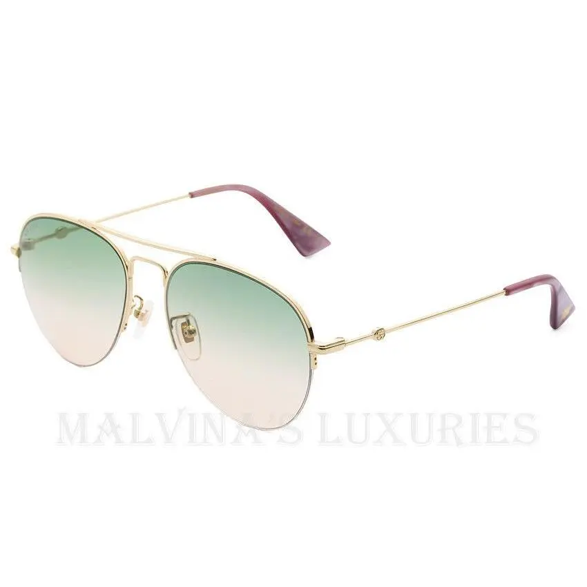 Sunglasses GG0107S 006 Aviator Interlocking G Logo and Bee Detail by Gucci