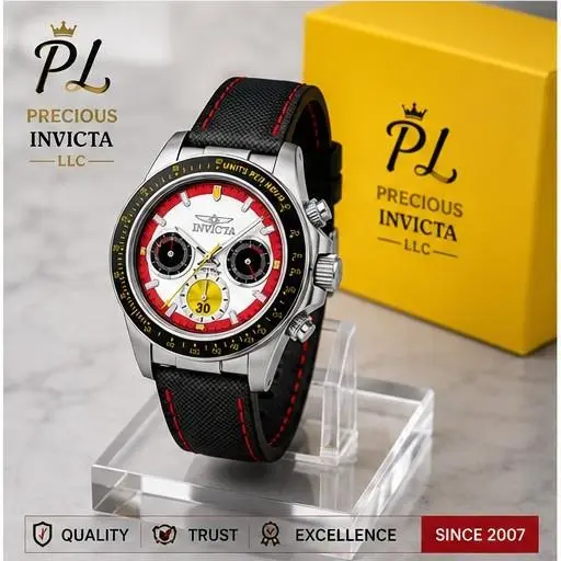 Invicta Men`s 39.5mm Speedway Quartz Chronograph Red/white/black 200 SS Watch