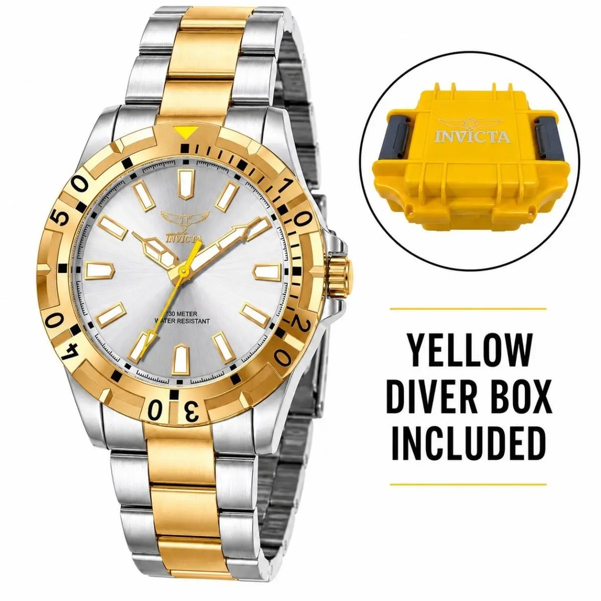 Specialty I  Mens Watch 42mm Gold Steelnew Diver Box Included by Invicta