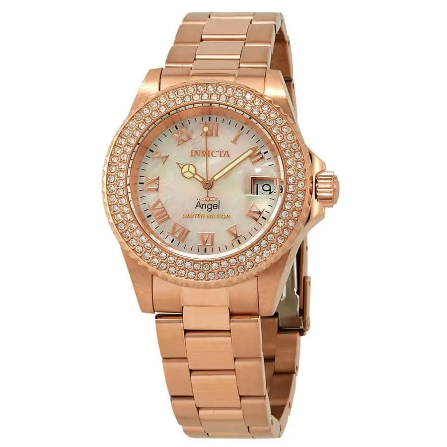 24615 Angel White Mop Dial 40 mm Women`s Watch by Invicta