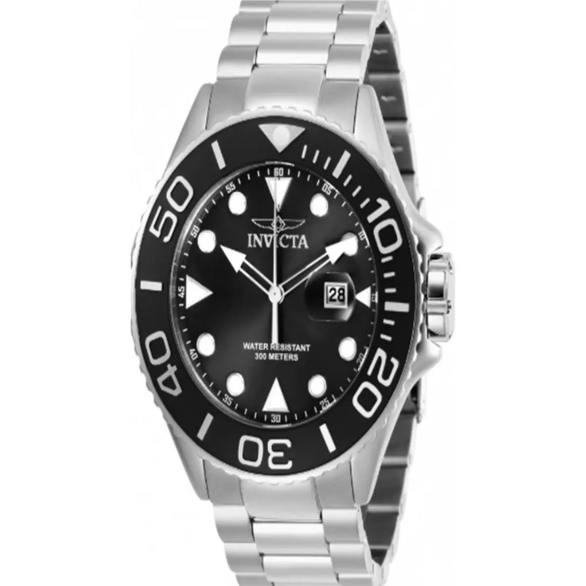 Men`s 28765 Pro Diver Quartz 3 Hand Black Dial Watch by Invicta