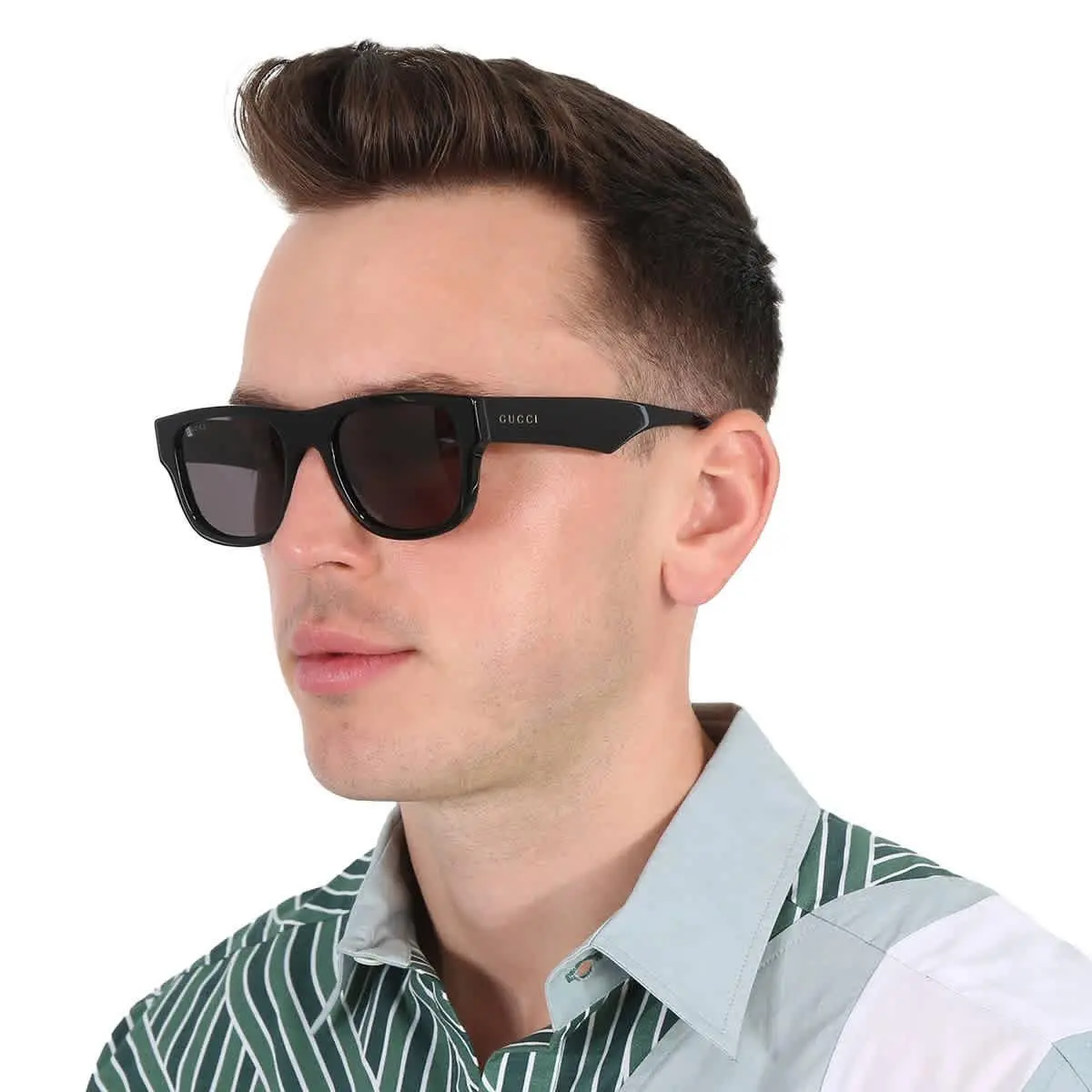 Grey Square Men`s Sunglasses GG1427S 001 53 GG1427S 001 53 by Gucci