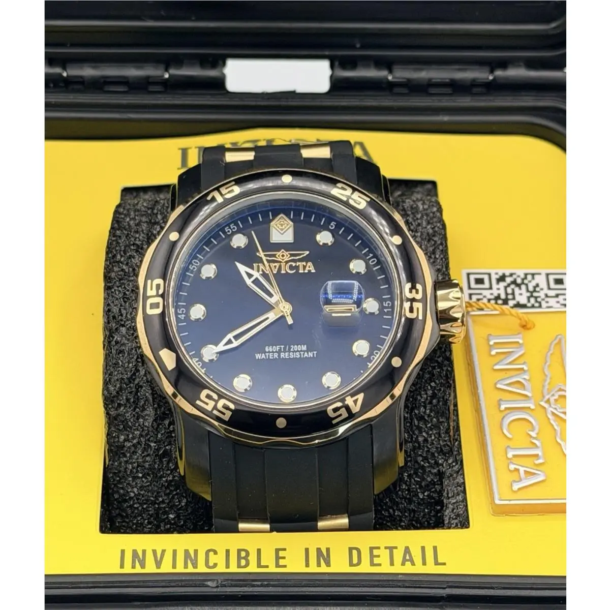 Pro Diver Men’s Watch Black Gold 200M Water Resistant 39414 by Invicta