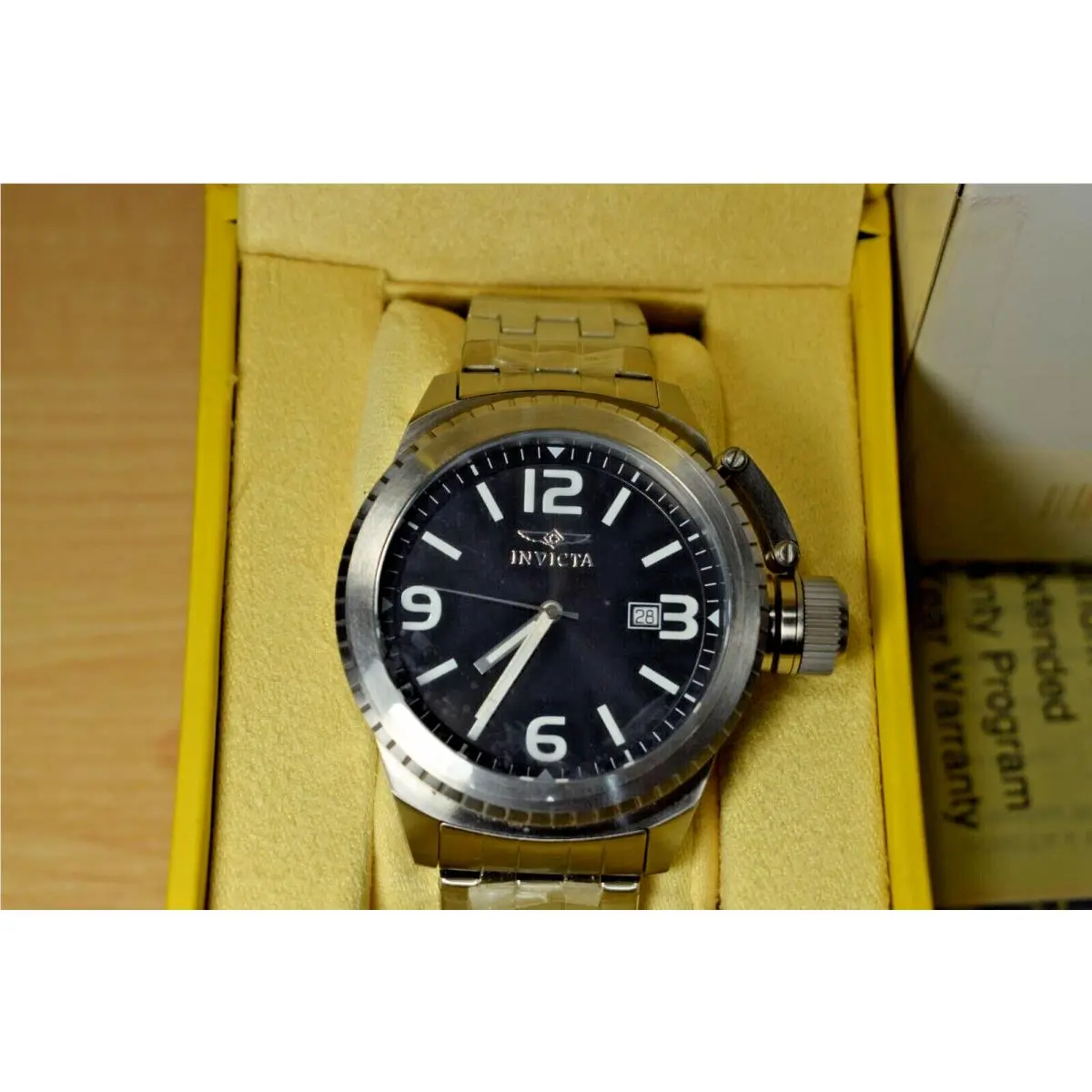 Invicta Men`s 0987 Corduba Black Dial Stainless Steel Watch