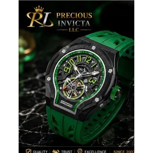 Invicta Men`s 45mm S1 Rally Automatic Skeleton Dial Green/black Tone Watch