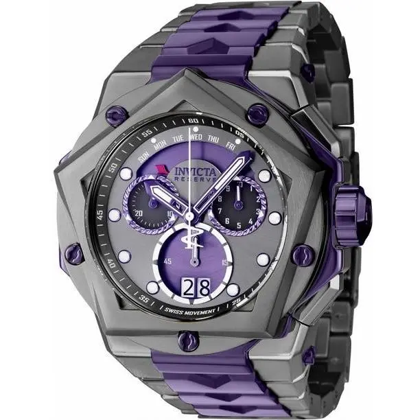 Invicta 39257 Men`s Helios Titanium/purple Pentagon Chronograph Date Watch