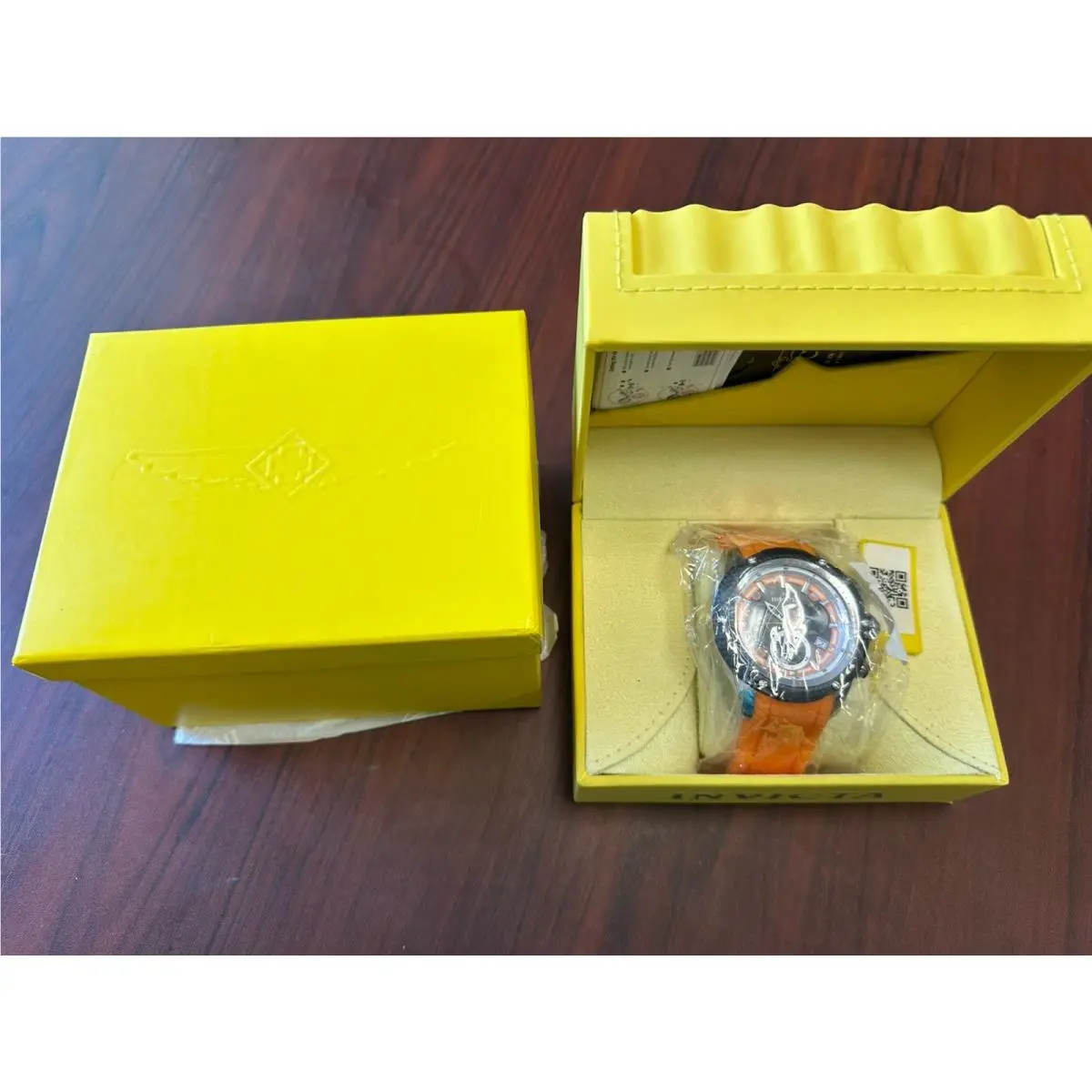 Venom Python 25968 Orange Stainless Steel Silicone Band Needs Battery by Invicta