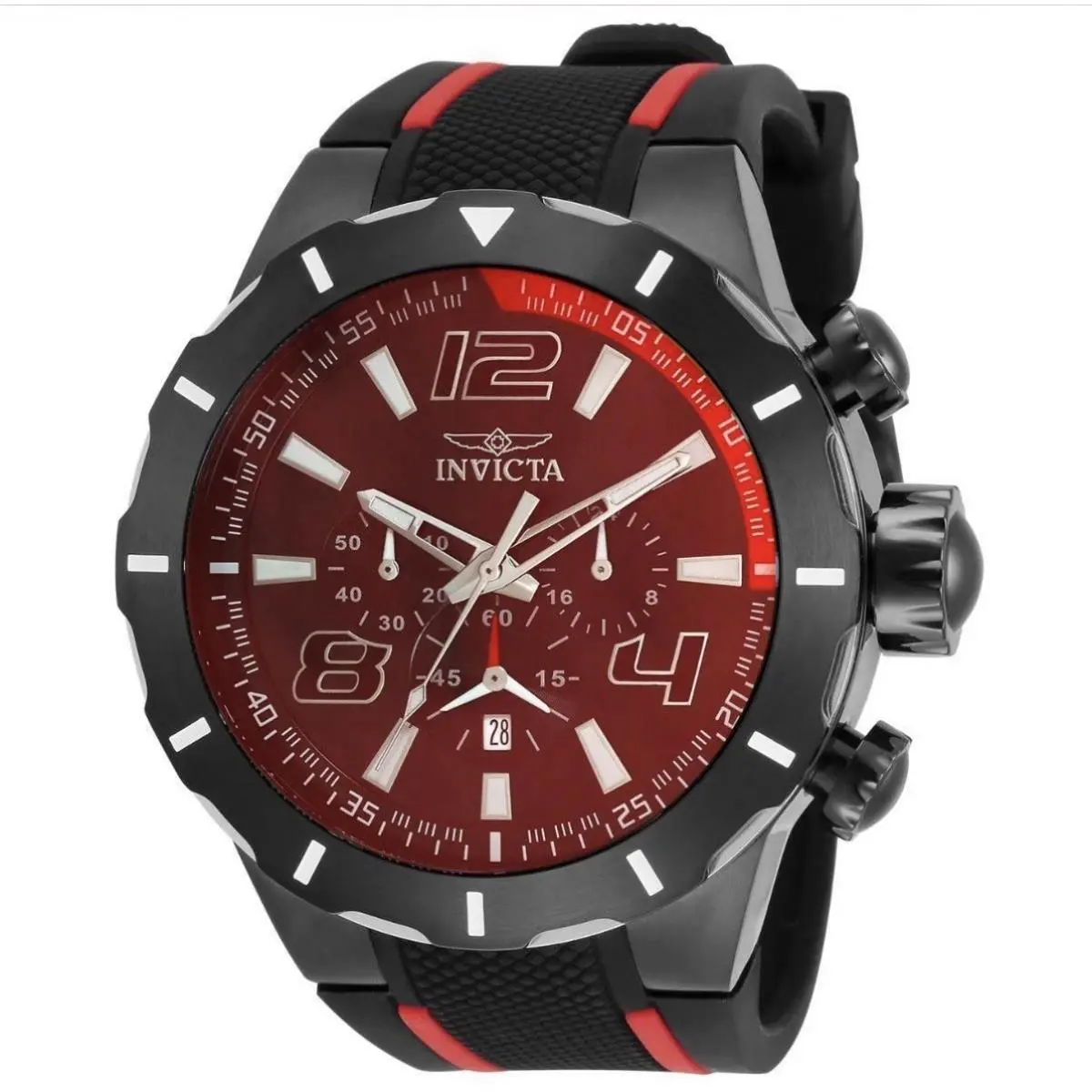 S1 Rally Overdrive Men’s Watch 52mm Black Red Stainless Steel by Invicta