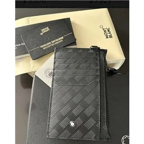Montblanc Extreme 3.0 8cc Black Leather Card Holder Wallet Luxury