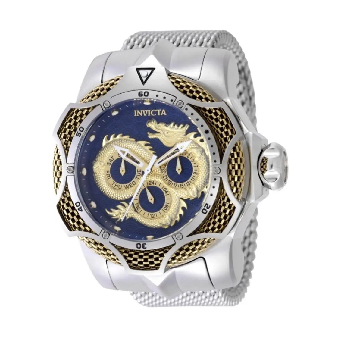 Invicta - Venom - Multifunction Day Date Milanese SS Dragon 100m WR Mens Watch