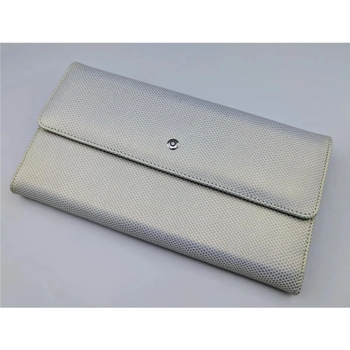 La Vie de Bohème Wallet 101738 Ice White/blue 6CC Flap Coin Case by Montblanc