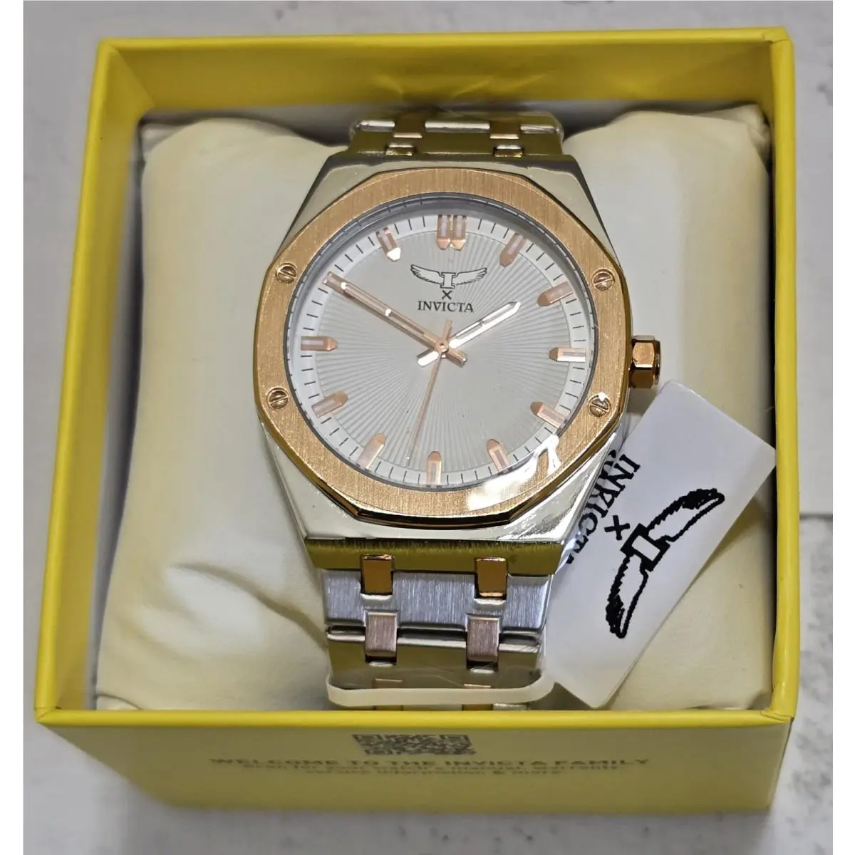 Invicta Specialty Men`s Watch 42mm Silver Rose Gold 69966