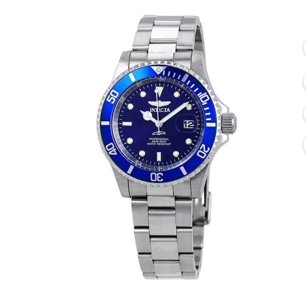 Mens Pro Diver Series Blue and Stainless Steel Watch by Invicta