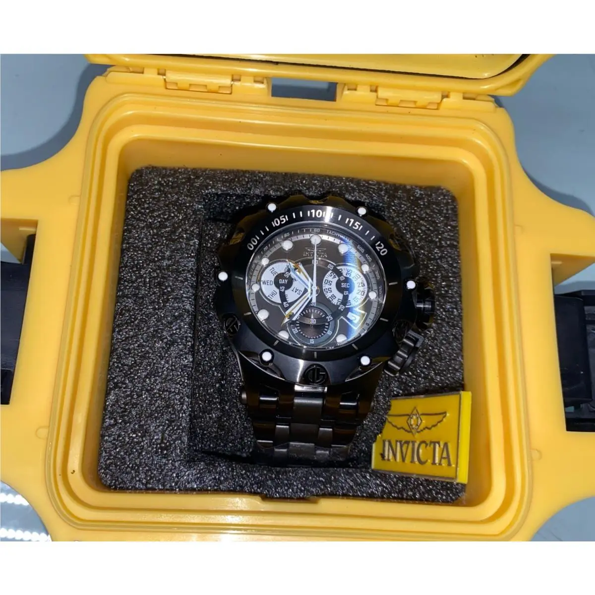 Mens Invicta Venom 51mm Subaqua Chronograph Stainless Steel Quartz Watch