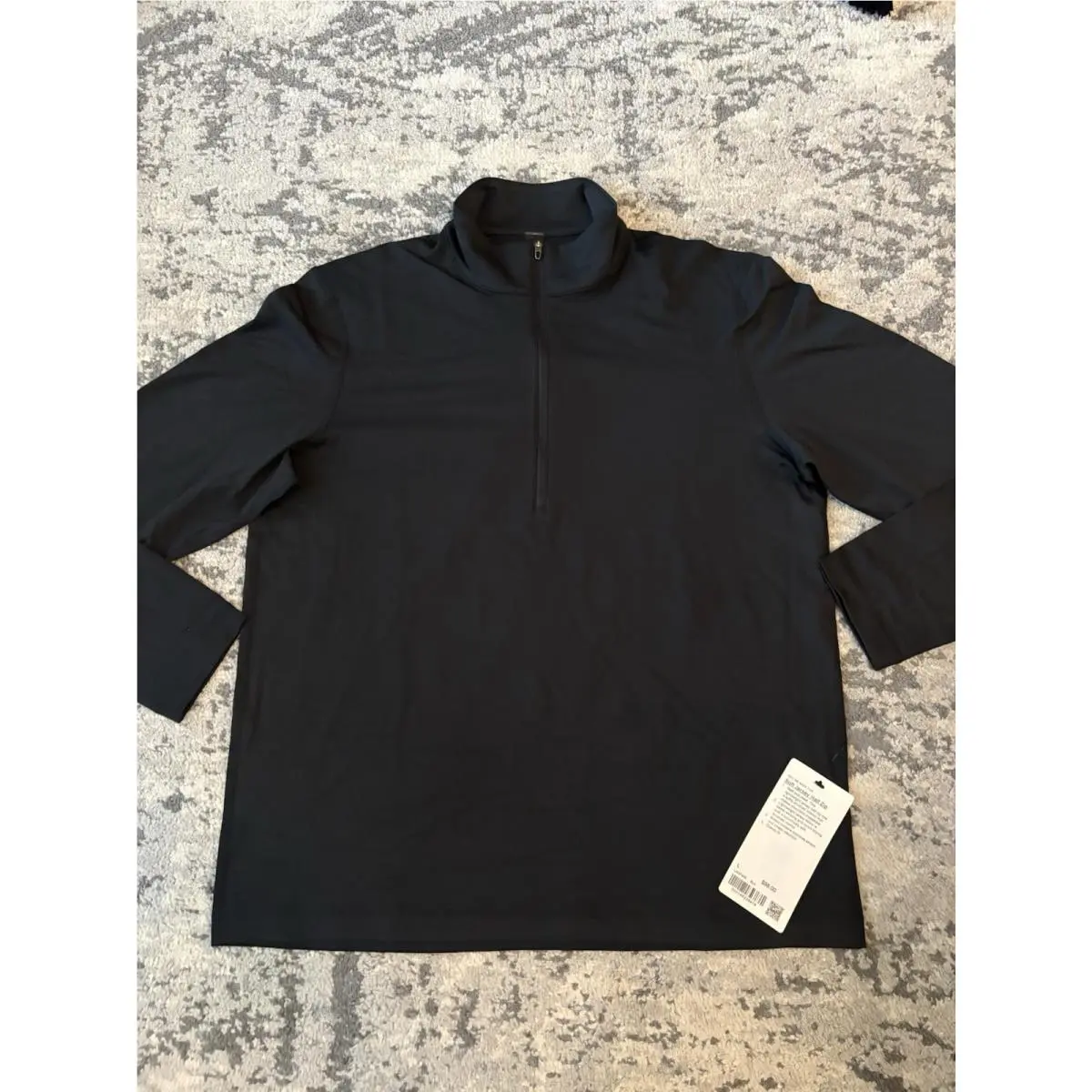 Lululemon Soft Jersey Half Zip Men’s Black Long Sleeve Shirt Sz L