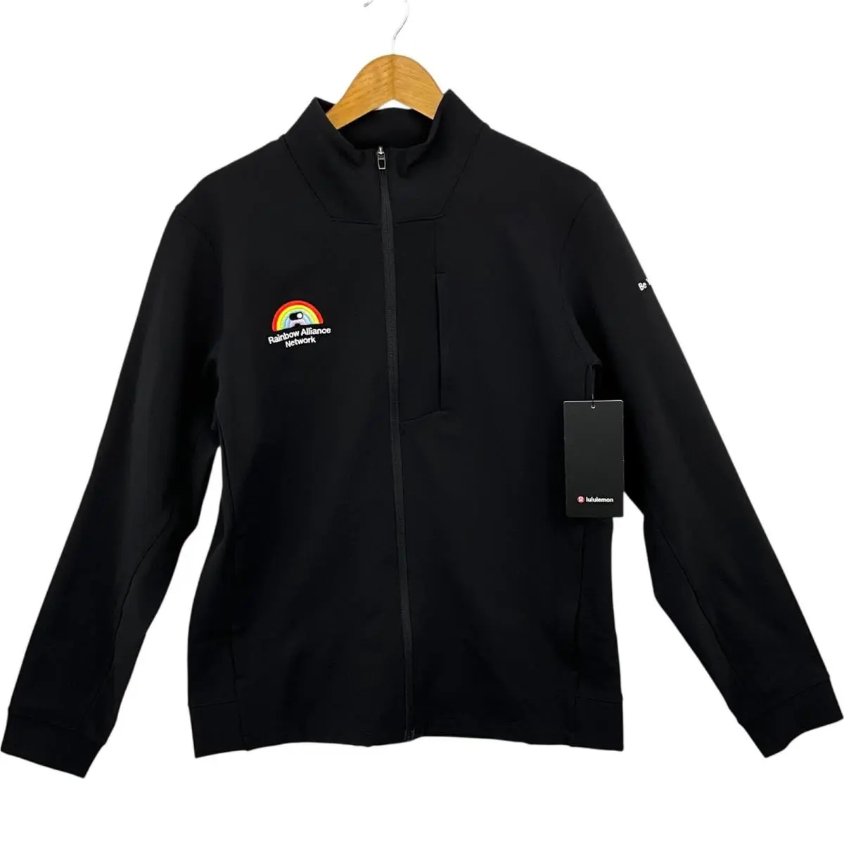 Lululemon Sojourn Jacket Mens Large Black Warpstreme Rainbow Alliance Pride