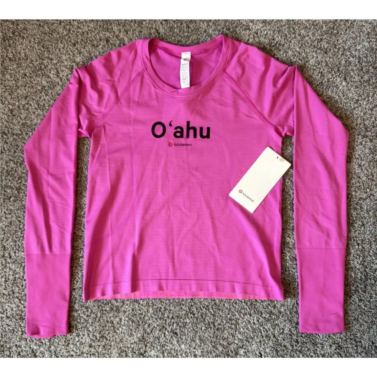 Lululemon Swifty Tech Long Sleeve Shirt 2.0 Race-women’s Size 8 Oahu Hawaii-rare