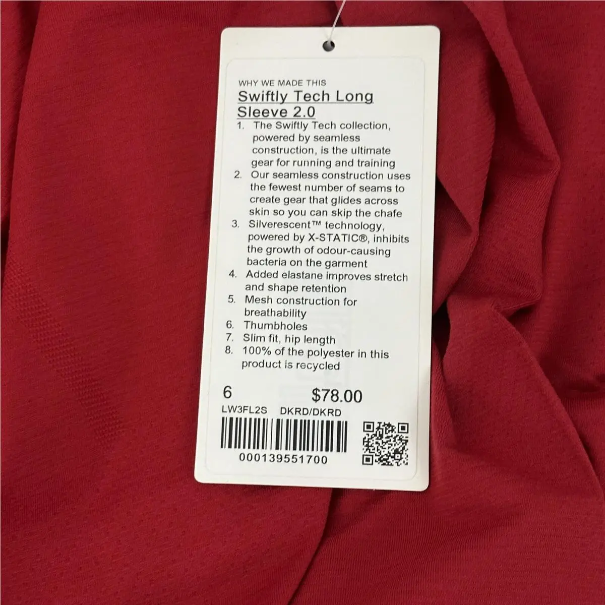 Lululemon clothing - Lululemon Swiftly - Swiftly - Red 4