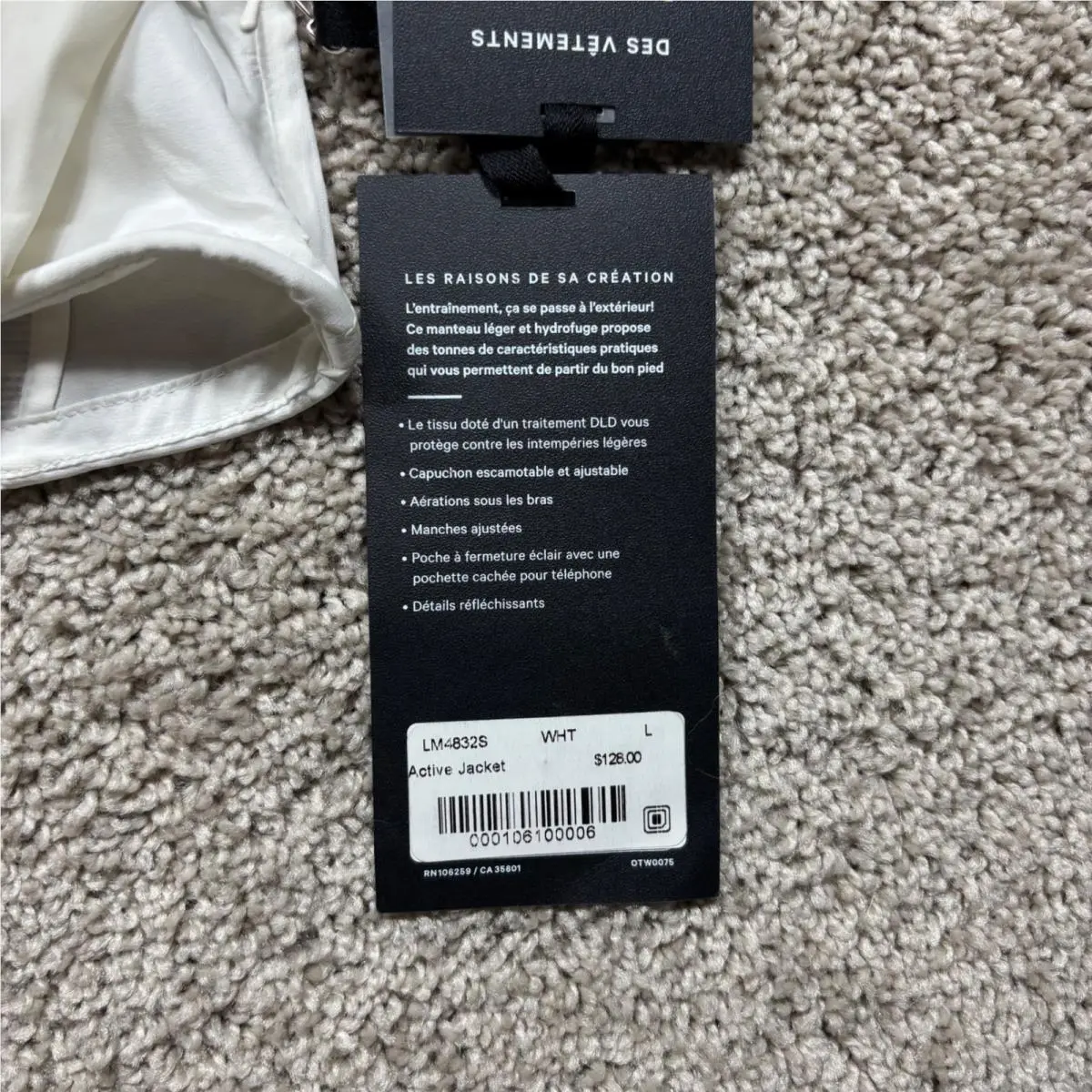 Lululemon clothing - Active Jacket - Active Jacket - White 1