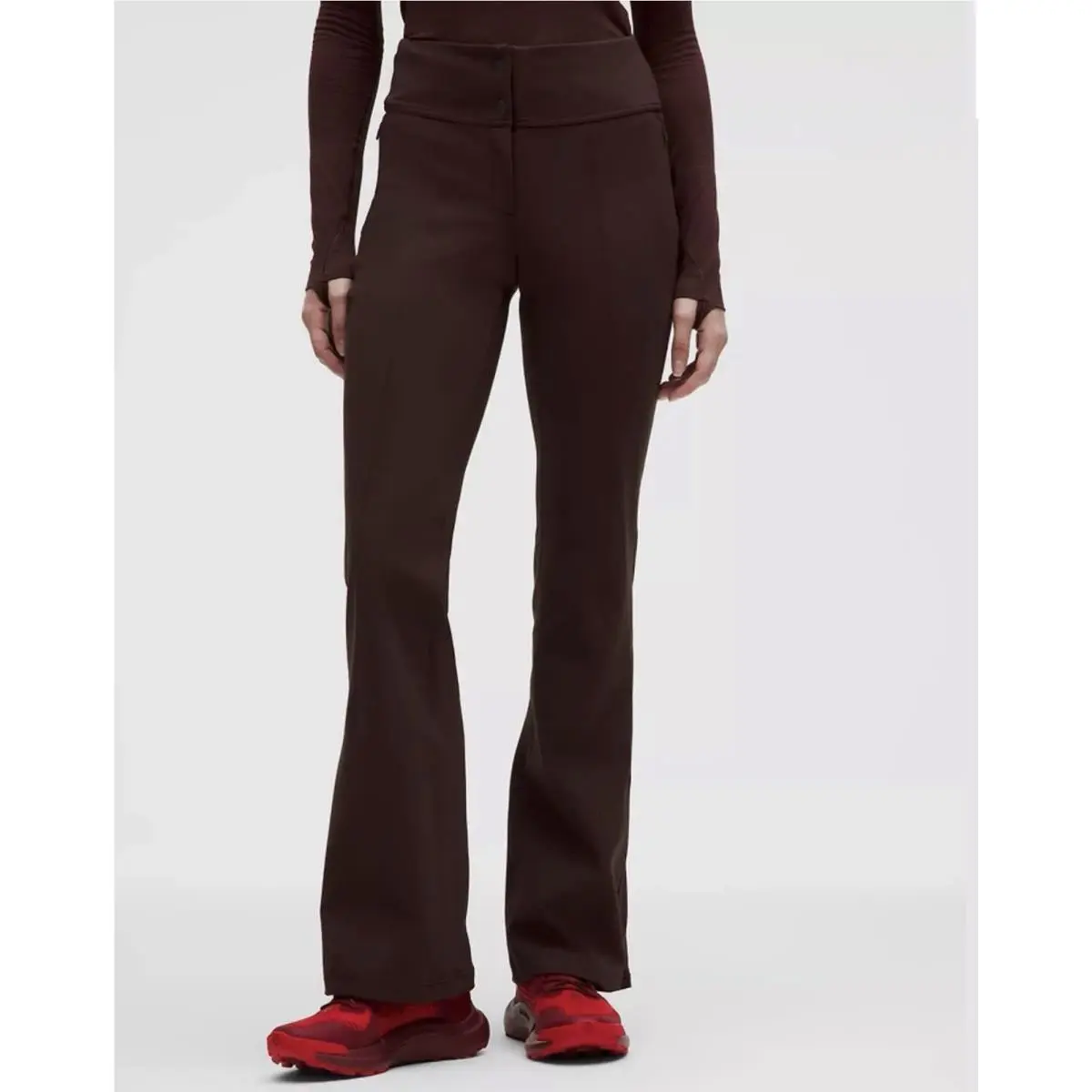 Lululemon Women Team Canada Cold Weather Flared Pant Regular Coc Logo Sz 8
