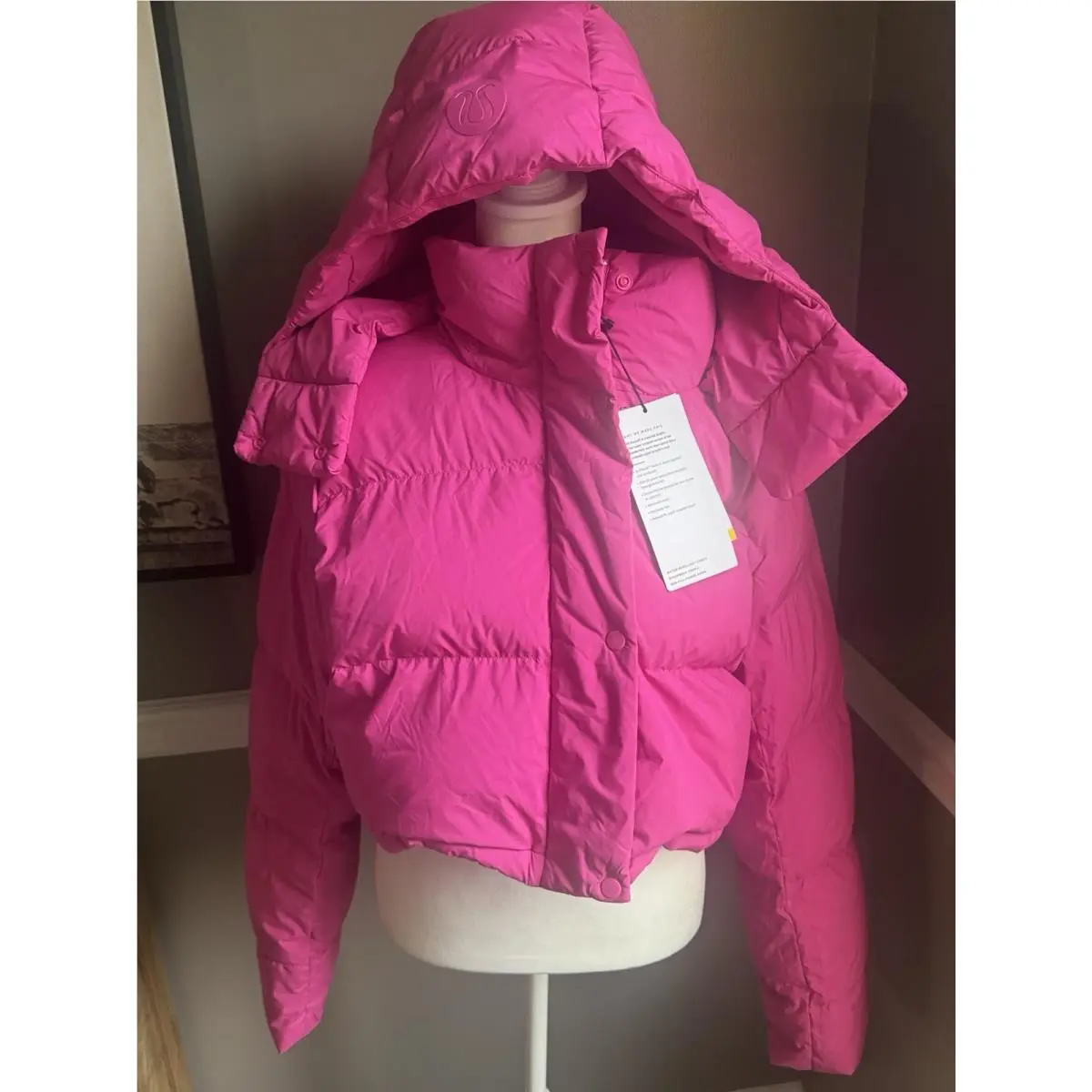 Lululemon Wunder Puff Super Cropped Puffer Jacket Sonic Pink 12