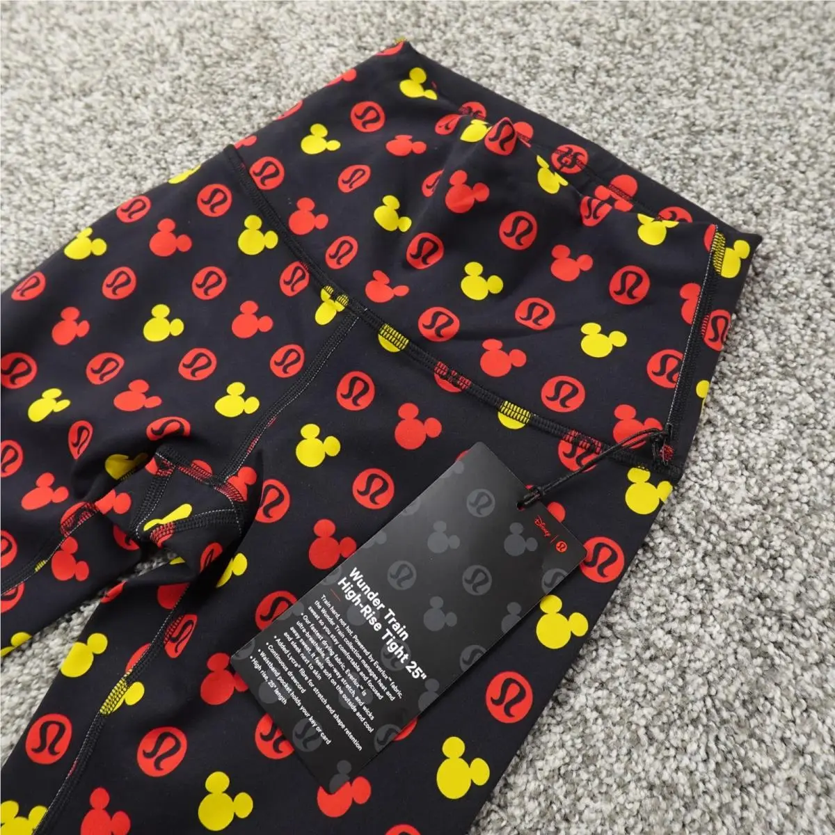 Disney X Lululemon Leggings Womens 2 Wunder Under Train Tight Yoga Pants Gym