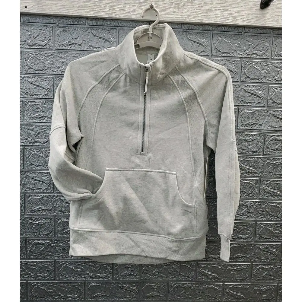 Lululemon Scuba Oversized Funnel Neck Half Zip Pullover Grey Size Xs/s