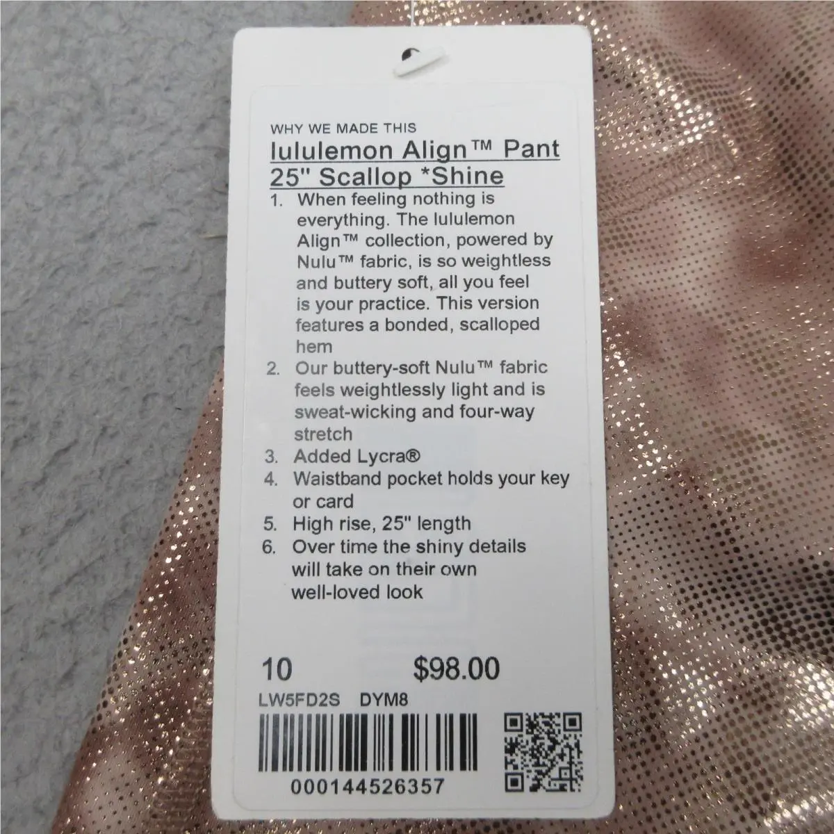 Lululemon clothing - Gold 11