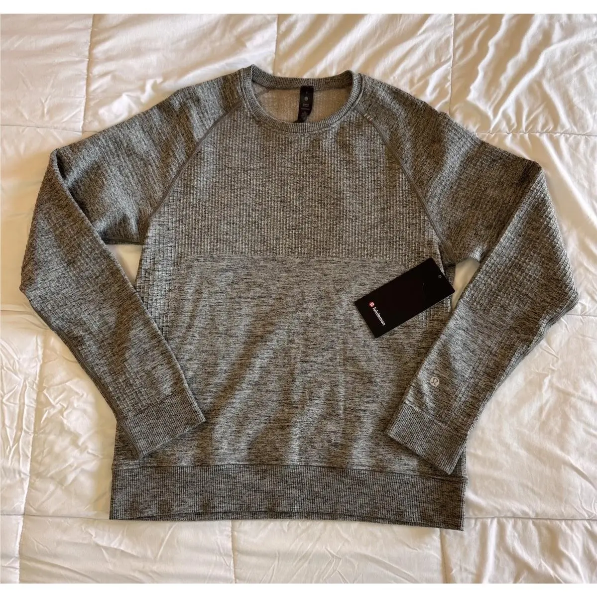 Lululemon Small Pullover Engineered Warmth LS Crew Vpor/gulg/blk