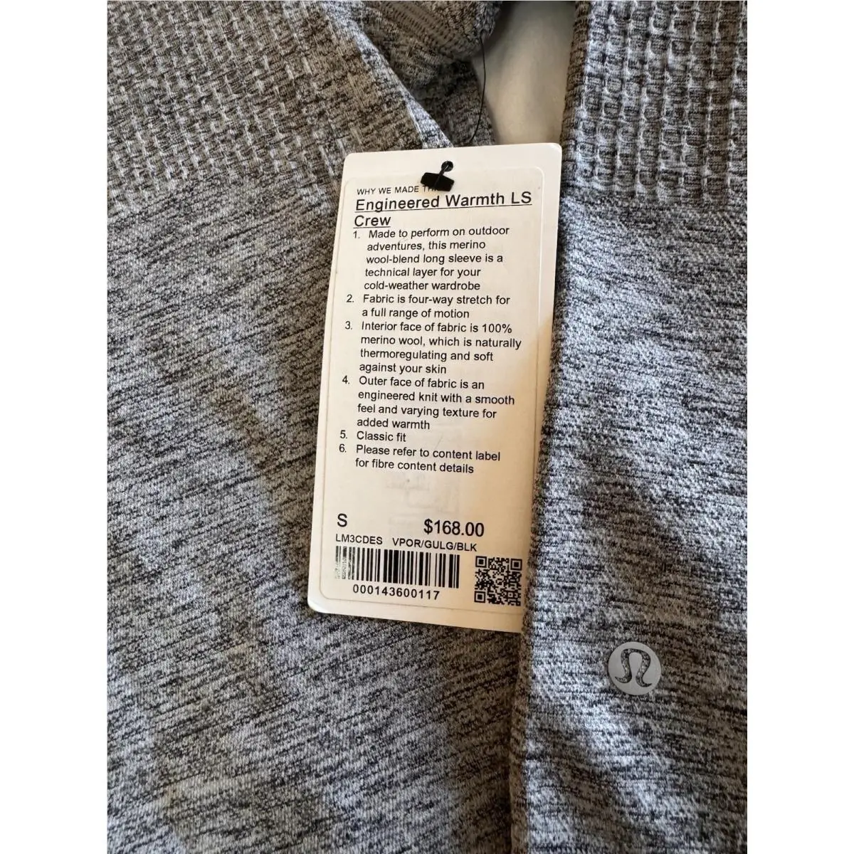 Lululemon clothing - Lululemon Engineered Warmth - Engineered Warmth - Gray Black 1