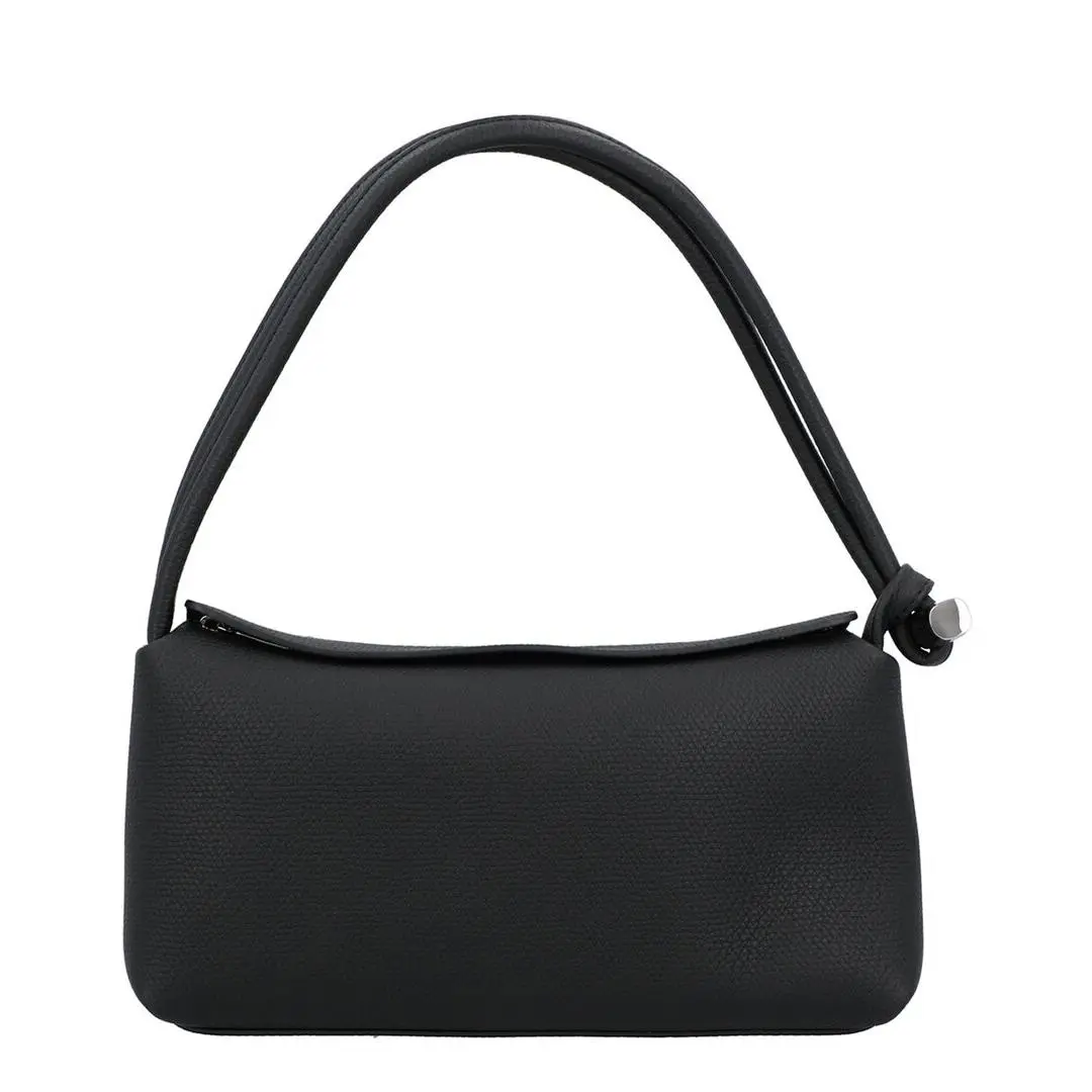 Le Roseau Medium Leather Shoulder Bag Women`s Black by Longchamp