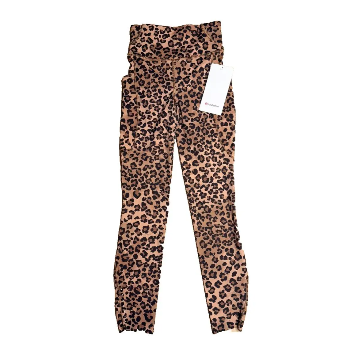 Lululemon Fast Free HR Tight 25 5 Pockets True Leopard Multi Tlmu SZ 2