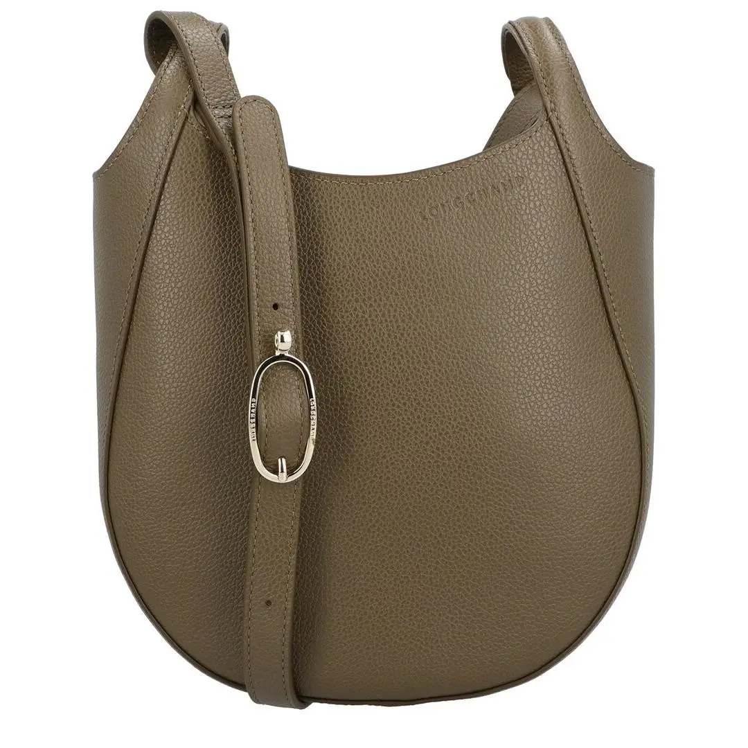Le Foulonne Small Leather Crossbody Women`s Green by Longchamp