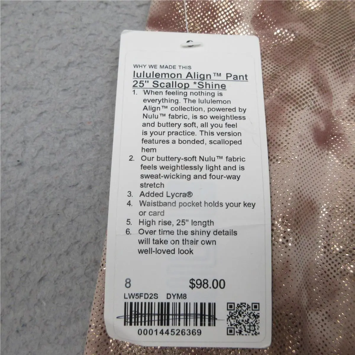 Lululemon clothing - Gold 10