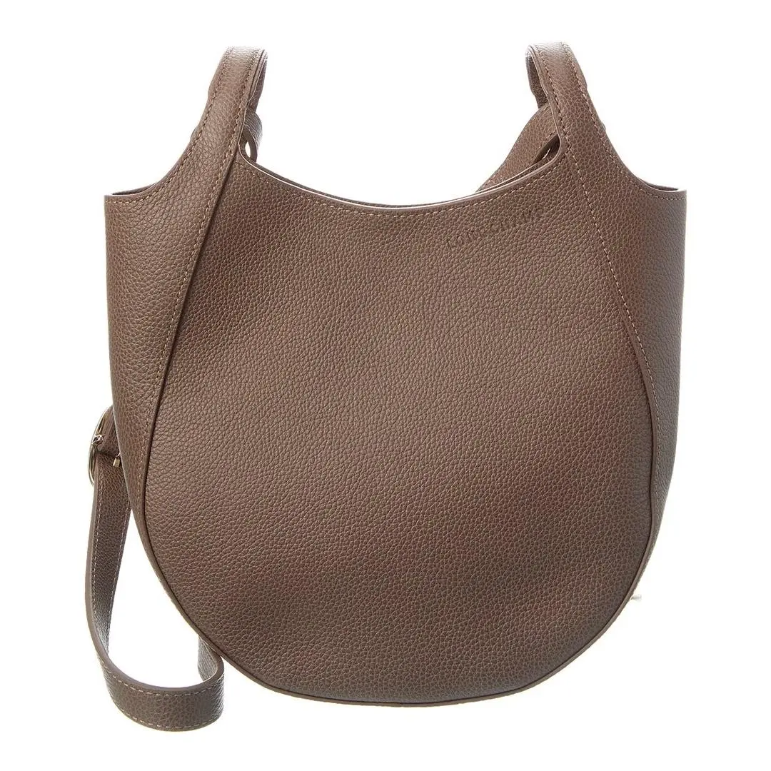 Longchamp Le Foulonne Small Leather Crossbody Women`s Grey - Exterior: Grey