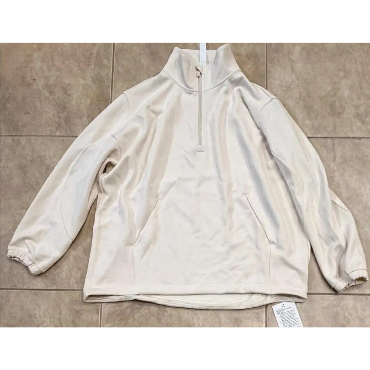 Lululemon Softstreme Oversized Half-zip Sweatshirt White Cream XL w/ Tag