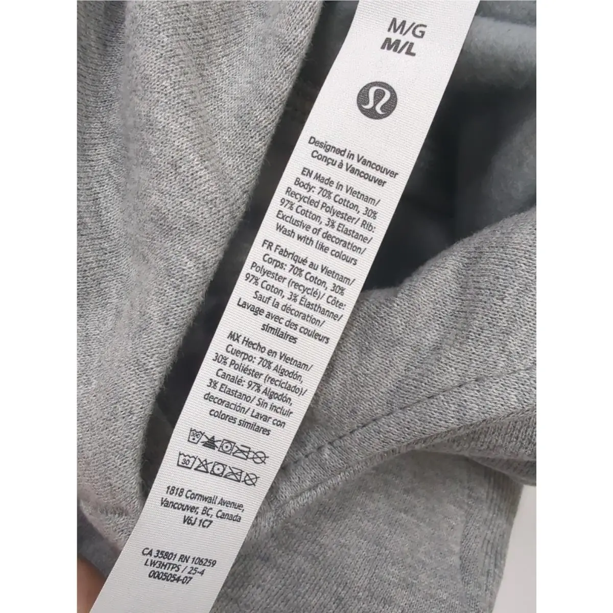 Lululemon clothing - Gray 1