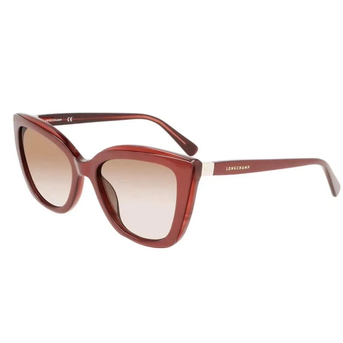 LO695S 600 54mm Metallic Red Gradient Cat Eye Women`s Sunglasses by Longchamp
