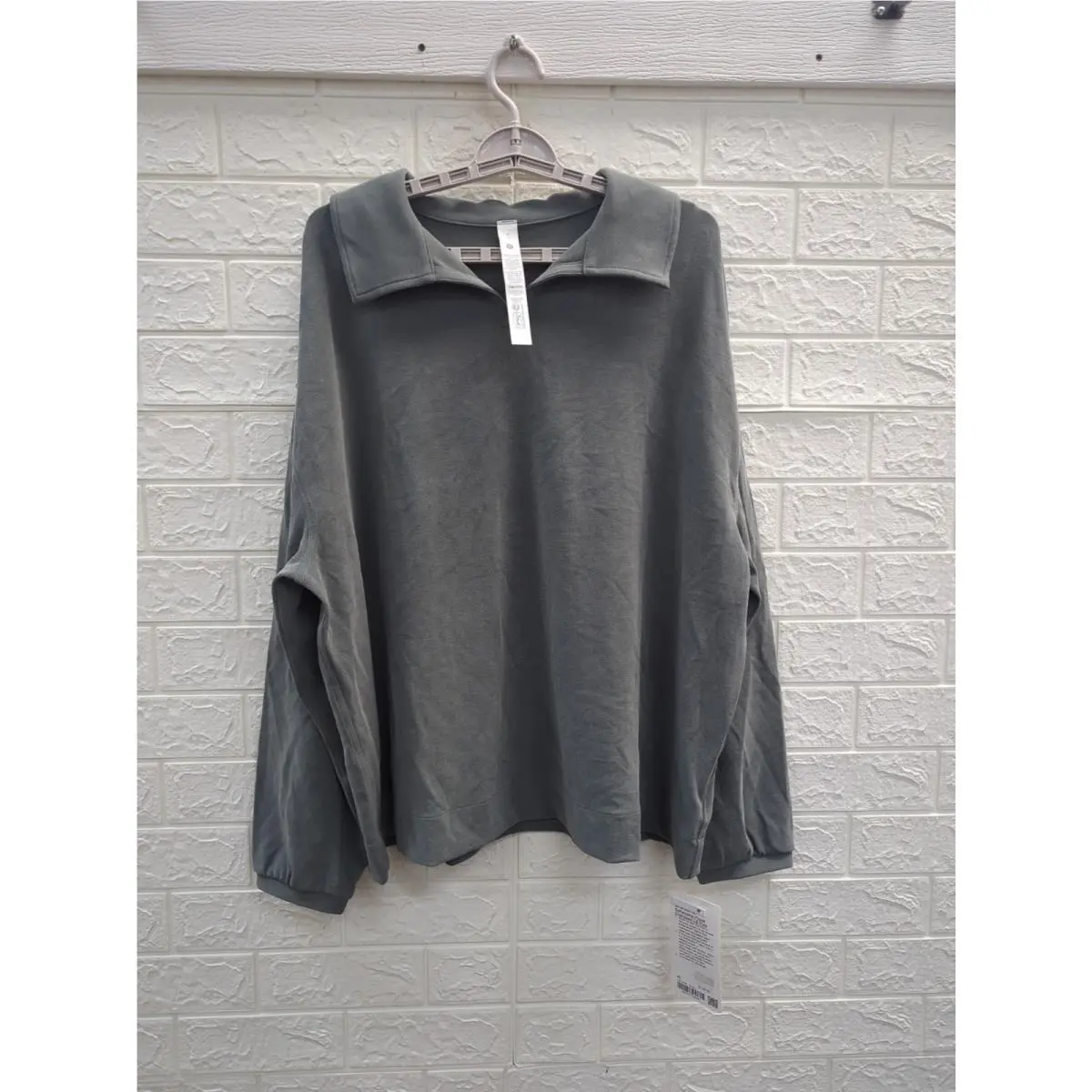 Lululemon Softstreme Pique Oversized Long Sleeve Polo Women`s Size XL