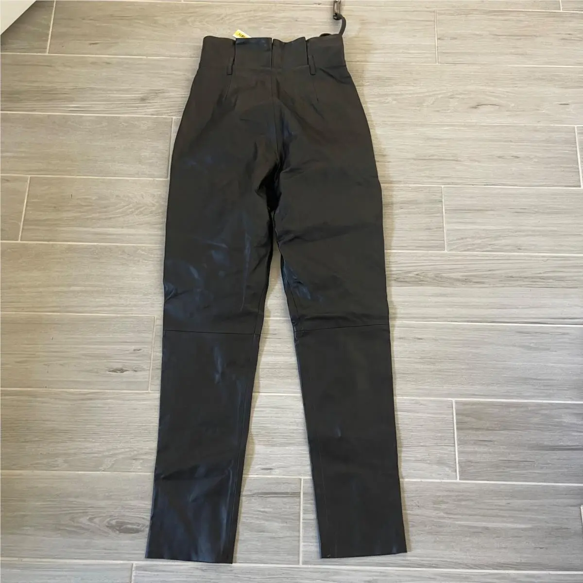 Lamb Leather Black Skinny Pants SZ 36 by Longchamp