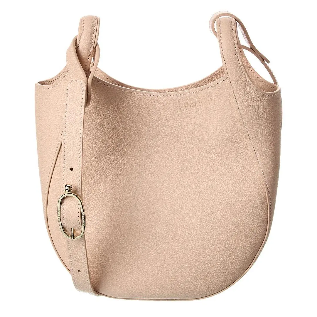 Longchamp Le Foulonne Small Leather Crossbody Women`s White - Exterior: White