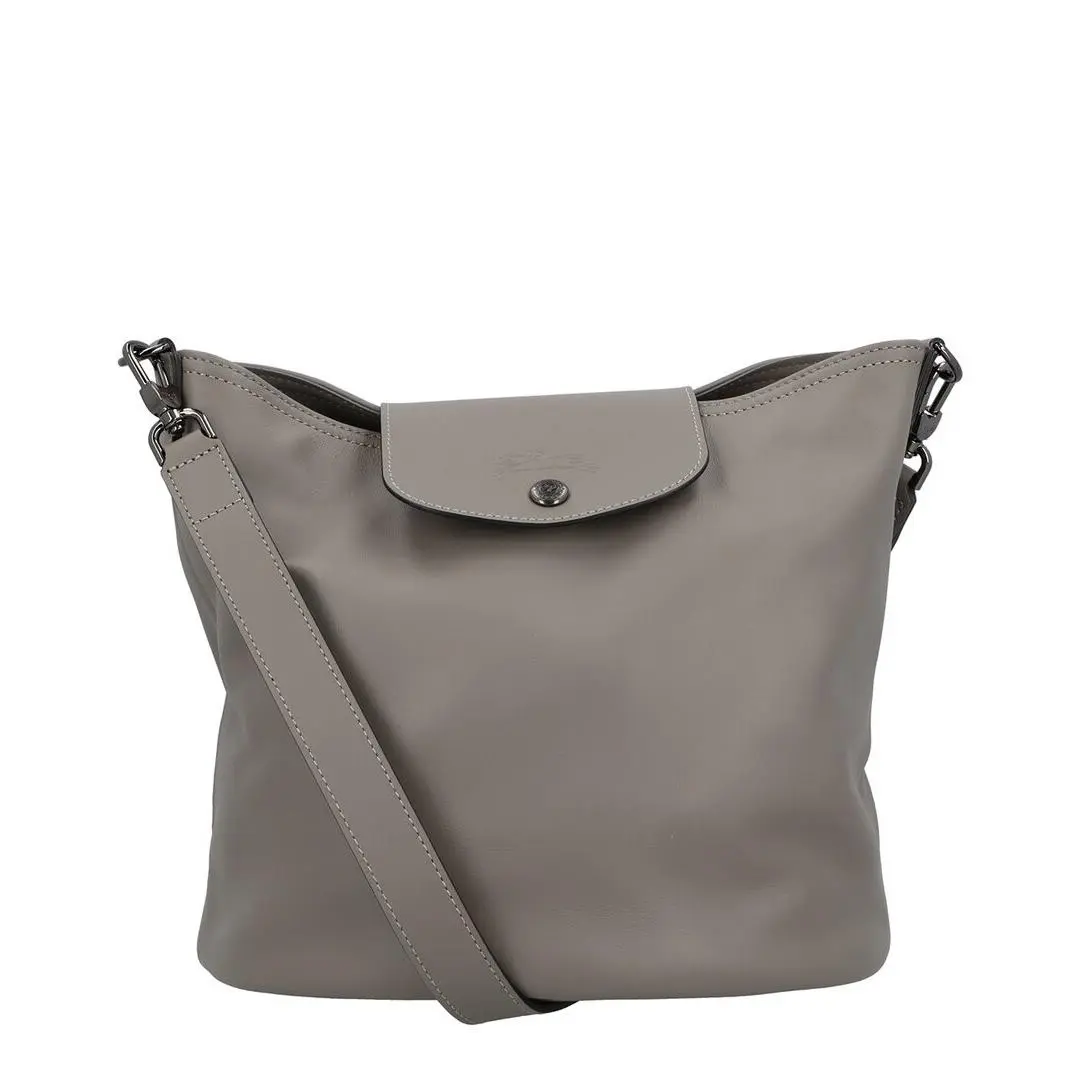 Longchamp Le Pliage Xtra M Leather Shoulder Bag Women`s Brown
