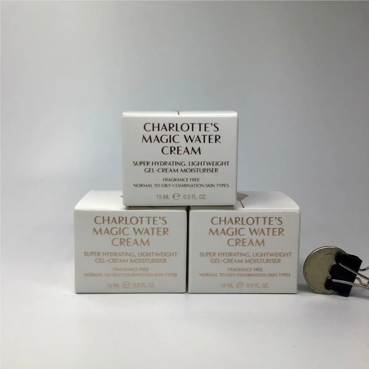 x3  Charlotte’s Magic Water Cream - 0.5 oz ea 1.5ml to by Charlotte Tilbury